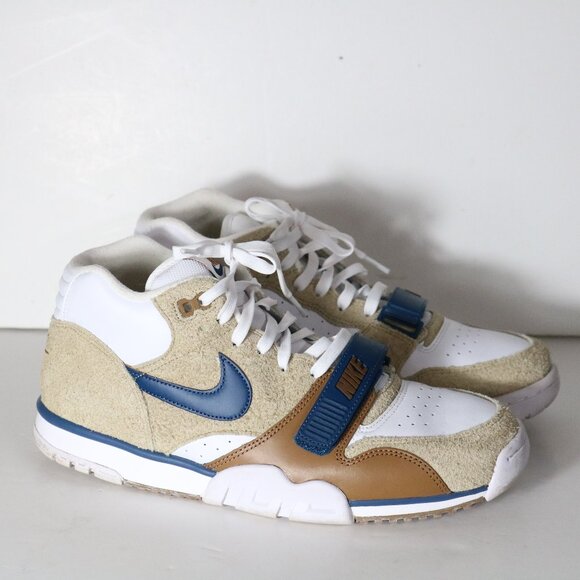Nike Air Trainer 1 Men Sneaker 11 Limestone Valerian Blue dm0522-200  Suede - Picture 1 of 8